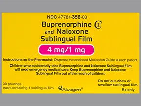 buprenorphine 4 mg-naloxone 1 mg sublingual film