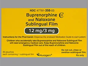 buprenorphine 12 mg-naloxone 3 mg sublingual film