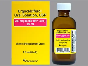 ergocalciferol (vitamin D2) 200 mcg/mL (8,000 unit/mL) oral drops