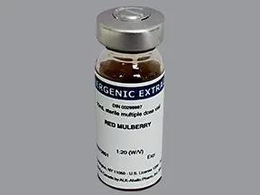 allergenic extract-tree pollen-mulberry, red 1:20 injection solution