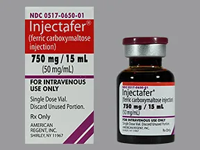 Injectafer 50 mg iron/mL intravenous solution