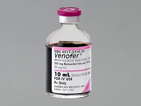Venofer 200 mg iron/10 mL intravenous solution