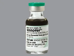 Venofer 50 mg iron/2.5 mL intravenous solution