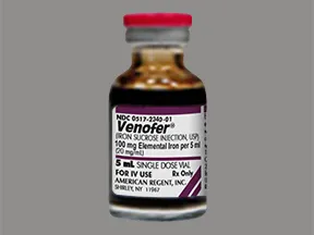 Venofer 100 mg iron/5 mL intravenous solution