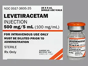 levetiracetam 500 mg/5 mL intravenous solution