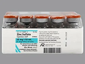 zinc sulfate 1 mg/mL intravenous solution