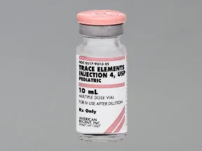 Trace Elements 4/Pediatric 1 mcg-0.1 mg-30 mcg-0.5 mg/mL intravenous