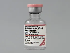 Multitrace-4 Pediatric 1 mcg-0.1 mg-25 mcg-1 mg/mL intravenous soln