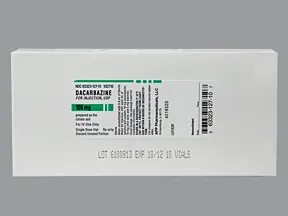 dacarbazine 100 mg intravenous solution