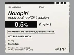 Naropin (PF) 5 mg/mL (0.5 %) injection solution