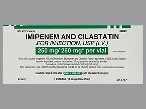 imipenem-cilastatin 250 mg intravenous solution