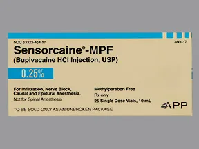 Sensorcaine-MPF 0.25 % (2.5 mg/mL) injection solution