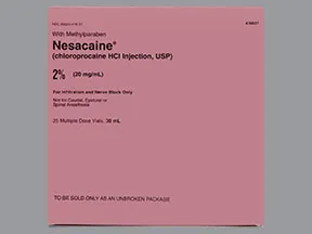 Nesacaine 20 mg/mL (2 %) injection solution