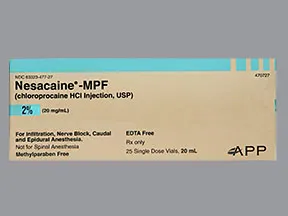 Nesacaine-MPF 20 mg/mL (2 %) injection solution