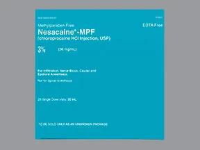 Nesacaine-MPF 30 mg/mL (3 %) injection solution