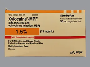 Xylocaine-MPF/Epinephrine 1.5 %-1:200,000 injection solution