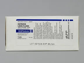 heparin lock flush (porcine) 10 unit/mL intravenous solution