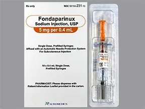 fondaparinux 5 mg/0.4 mL subcutaneous solution syringe