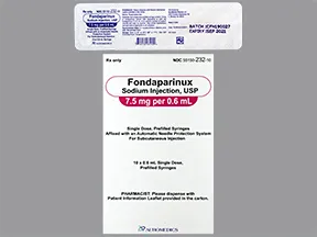fondaparinux 7.5 mg/0.6 mL subcutaneous solution syringe