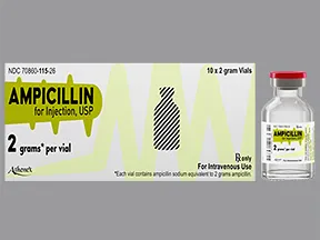 ampicillin 2 gram solution for injection