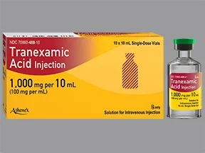 tranexamic acid 1,000 mg/10 mL (100 mg/mL) intravenous solution
