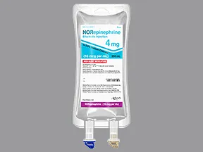 norepinephrine bitartrate 4 mg/250 mL (16 mcg/mL) in 0.9 % NaCl IV