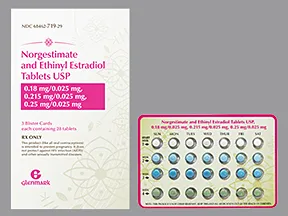 norgestimate 0.18 mg/0.215 mg/0.25 mg-ethinyl estradiol 25 mcg tablet