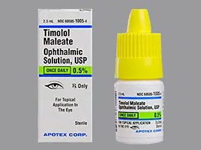 timolol maleate 0.5 % once daily eye drops