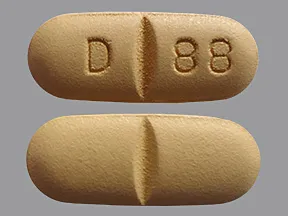 This medicine is a yellow, oblong, scored, coated, tablet imprinted with 