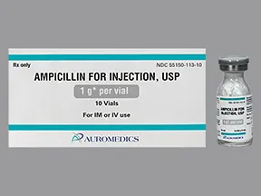 ampicillin 1 gram solution for injection
