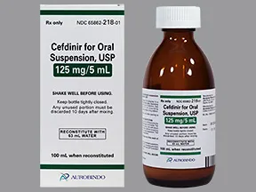 cefdinir 125 mg/5 mL oral suspension