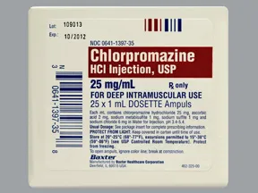 chlorpromazine 25 mg/mL injection solution
