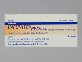 Infuvite Pediatric 80 mg-400 unit-200 mcg/5 mL intravenous solution