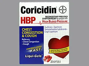 Coricidin HBP Chest Congestion-Cough 10 mg-200 mg capsule