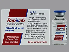 Rapivab (PF) 200 mg/20 mL (10 mg/mL) intravenous solution