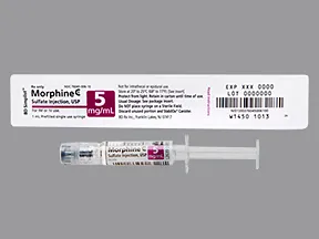 morphine 5 mg/mL injection syringe