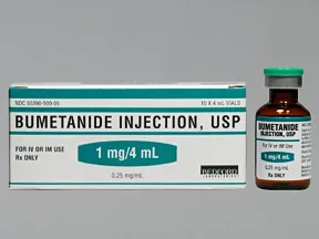 bumetanide 0.25 mg/mL injection solution