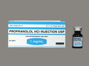 propranolol 1 mg/mL intravenous solution
