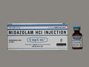 midazolam (PF) 1 mg/mL injection solution
