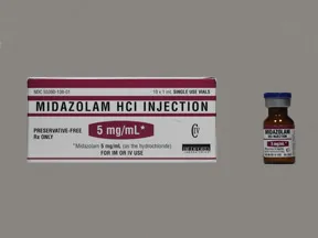 midazolam (PF) 5 mg/mL injection solution