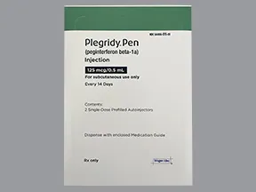 Plegridy 125 mcg/0.5 mL subcutaneous pen injector