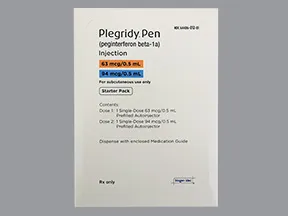 Plegridy 63 mcg/0.5 mL-94 mcg/0.5 mL subcutaneous pen injector
