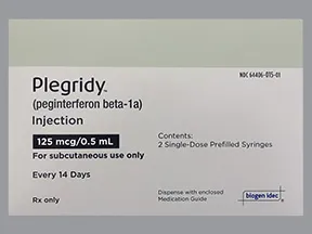 Plegridy 125 mcg/0.5 mL subcutaneous syringe