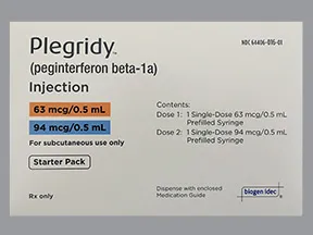 Plegridy 63 mcg/0.5 mL-94 mcg/0.5 mL subcutaneous syringe