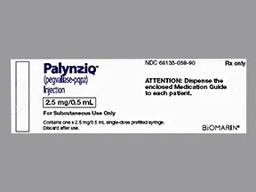 Palynziq 2.5 mg/0.5 mL subcutaneous syringe
