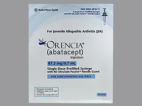 Orencia 87.5 mg/0.7 mL subcutaneous syringe