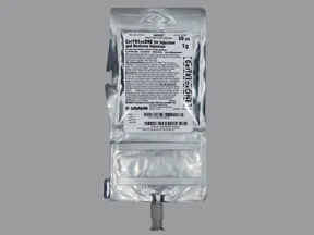 ceftriaxone 1 gram/50 mL in dextrose (iso-osmot) intravenous piggyback