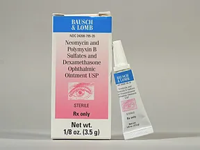 neomycin 3.5 mg/g-polymyxin B 10,000 unit/g-dexameth 0.1 % eye oint