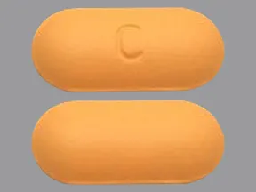 This medicine is a orange, oblong, film-coated, tablet imprinted with 