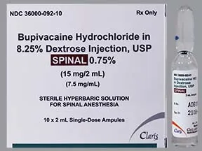 bupivacaine (PF) 0.75 % (7.5 mg/mL) in 8.25 % dextrose injection